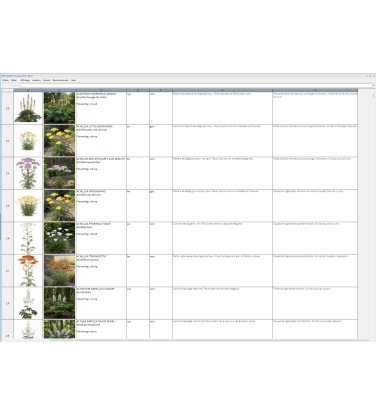The completed database can be used to create documented, illustrated, and readable tables and captions.
